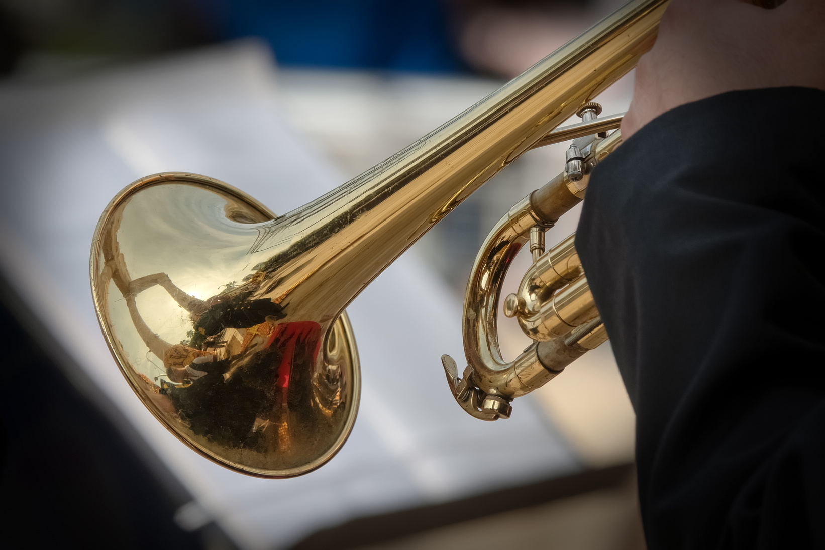 photo of brass wind instruments